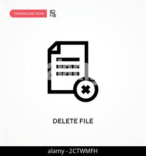 Icône de vecteur de suppression de fichier. . Illustration moderne et simple à vecteur plat pour site Web ou application mobile Illustration de Vecteur