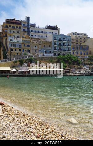 Vue panoramique sur Xlendi, Gozo, Malte Banque D'Images