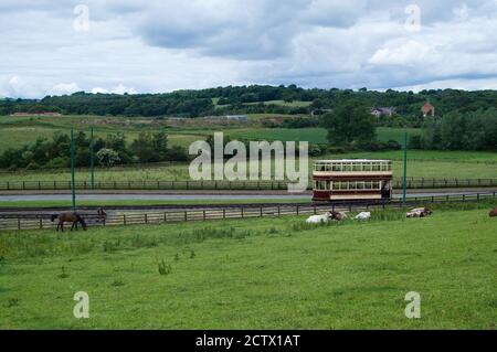 The 1820 Pockerley Wagonway, Beamish Open Air Museum, Durham, Angleterre Banque D'Images