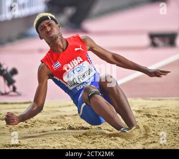 Jordanie Alejandro Díaz Fortun (Cuba). Tour préliminaire Triple Jump. Championnats du monde d'athlétisme de l'IAAF, Doha 2019 Banque D'Images