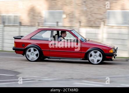 Véhicule à hayon rétro Mk3 Ford Escort modifié Banque D'Images