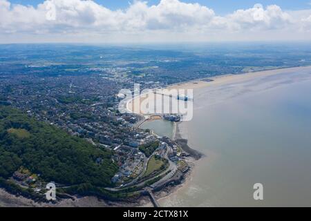 Weston Super Mare de drone Banque D'Images