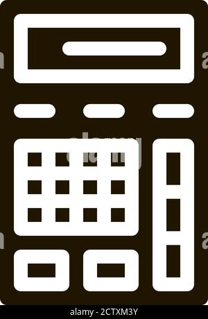 Mécanisme financier calculatrice vecteur électronique Illustration de Vecteur