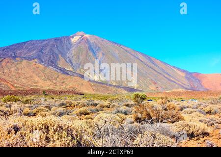 Le volcan Teide à Ténérife, les Canaries, Espagne. Paysage des Highlands Banque D'Images