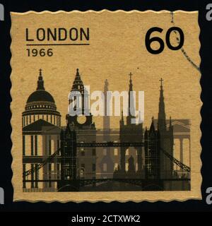 TIMBRES-poste DE LONDRES ancienne architecture États grand format xxl Banque D'Images