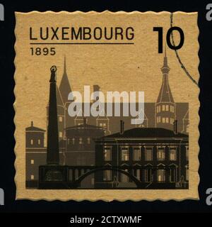 TIMBRES-poste LUXEMBOURGEOIS ancienne architecture États grand format xxl Banque D'Images