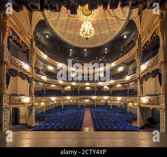 Vues intérieures du théâtre et de l'opéra de Tyne, Newcastle upon Tyne, Angleterre, Royaume-Uni Banque D'Images