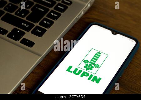 Brésil. 4 septembre 2020. Sur cette photo, le logo Lupin Limited apparaît sur un smartphone. Credit: Rafael Henrique/SOPA Images/ZUMA Wire/Alamy Live News Banque D'Images