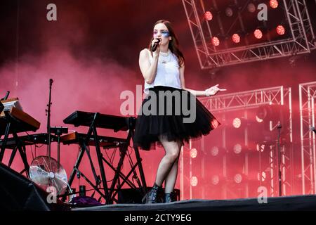 Gunnersbury Park, London, UK 15 juillet 2018, Lauren Mayberry de Airbourne Airbourne, à la Citadelle Festival à Londres, © Richard Soans/Alamy Live News Banque D'Images