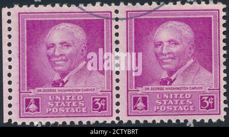 Docteur George Washington Carver postal Stamp stock photo Afrique ethnicité, inventeur, 1950-1959, adulte, adultes seulement, docteur George Washington Carver po Banque D'Images