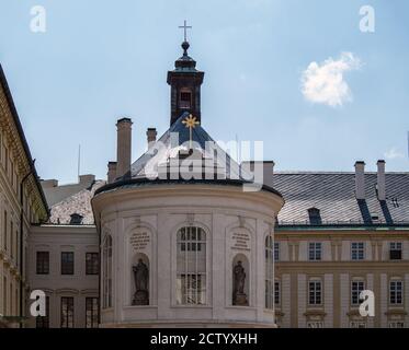 PRAGUE, RÉPUBLIQUE TCHÈQUE : Chapelle de la Sainte Croix (kaple sv Kríze) au château de Prague Banque D'Images