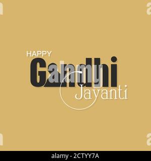 Bannière Joyeux Gandhi Jayanti | Illustration Banque D'Images