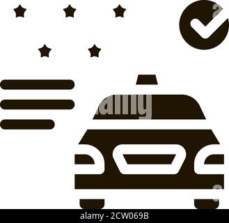 Rating en ligne Service de taxi Icon Vector Illustration Illustration de Vecteur