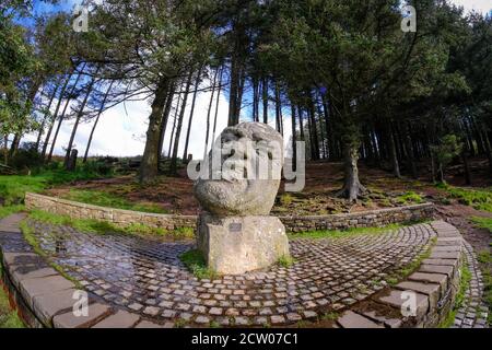 La sculpture « Orme Sight » de Thompson Dagnall à Beacon est tombée Dans le Lancashire Banque D'Images