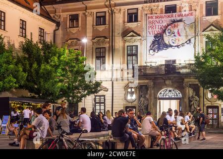 Brno (Brünn): Moravian Gallery, restaurant dans la vieille ville, Jihomoravsky, Südmähren, Moravie du Sud, Tchèque Banque D'Images