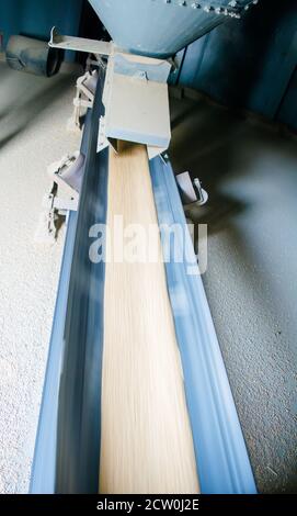 système convoyeur élévateur de silo pour grain, courroie de convoyeur de silo. Banque D'Images