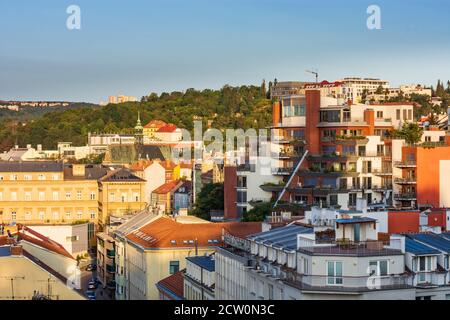 Brno (Brünn): Maisons anciennes et nouvelles dans la vieille ville, Jihomoravsky, Südmähren, Moravie du Sud, Tchèque Banque D'Images