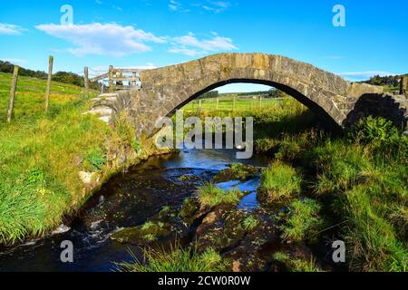 Pont Strines, Colden Water, Jack Bridge, Pennines, Yorkshire Banque D'Images