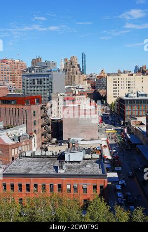 NEW YORK, NY -20 SEPTEMBRE 2020- vue du quartier Meatpacking District de Manhattan, New York City, États-Unis, vue du Whitney Museuu Banque D'Images
