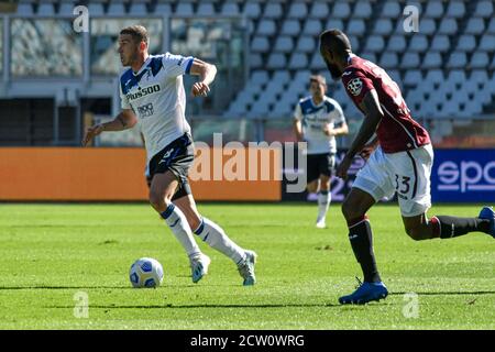 Turin, Italie. 26 septembre 2020. Turin. Série D'un match de la ligue Tim 2020/2021. Turin contre Atalanta. Stade olympique en photo : Robin Gosens crédit : Agence de photo indépendante/Alamy Live News Banque D'Images