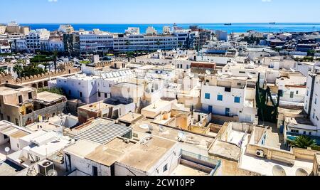 Vue panoramique sur Sousse, Tunisie Banque D'Images