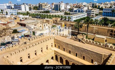 Vue panoramique sur Sousse, Tunisie Banque D'Images