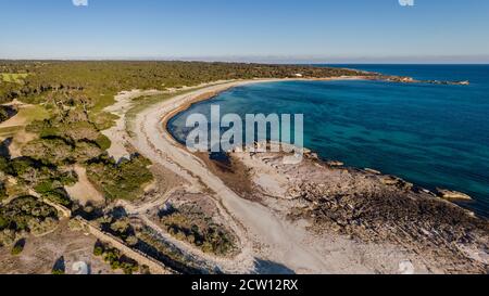 Plage de es Caragol, commune de Santanyi, Majorque, Iles Baléares, Espagne Banque D'Images