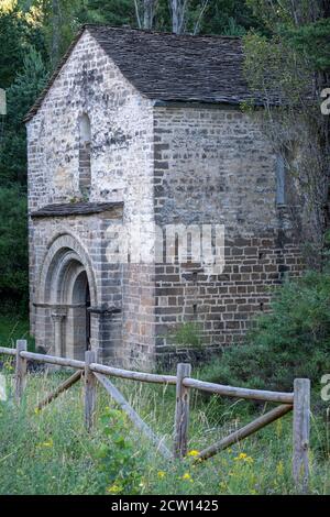 eglise de San Adrián de Sasabe, Jacetania, province de Huesca, Aragon, Espagne Banque D'Images