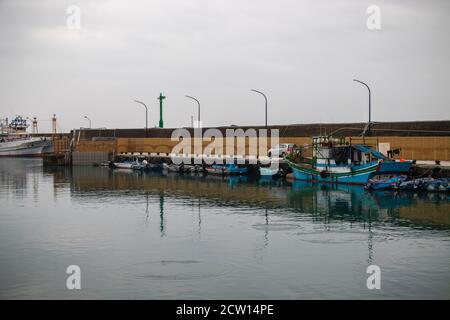 Port de Guihou, TAIWAN - Jan, 2020: “port de pêche de Guihou” est un petit village de pêche pittoresque de tourisme de loisirs sur la côte nord. Les voyageurs peuvent Banque D'Images