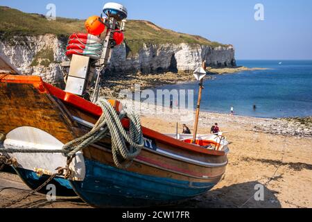 « Prosperity » a été béché à North Landing, Flamborough Head, North Yorkshire, Royaume-Uni Banque D'Images