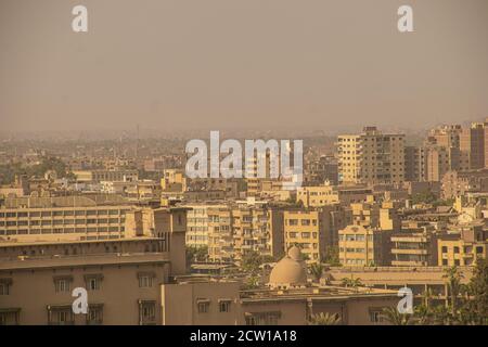 Vue panoramique sur l'architecture et la scène de rue depuis l'Egypte, El Caire, 2018, septembre Banque D'Images