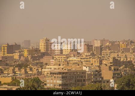 Vue panoramique sur l'architecture et la scène de rue depuis l'Egypte, El Caire, 2018, septembre Banque D'Images