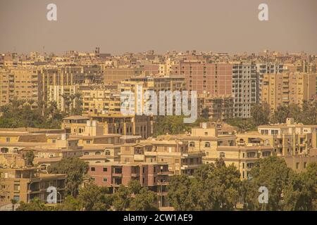 Vue panoramique sur l'architecture et la scène de rue depuis l'Egypte, El Caire, 2018, septembre Banque D'Images