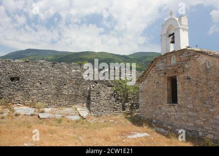 Village de Pinakates à Mont Pelio , Grèce Banque D'Images