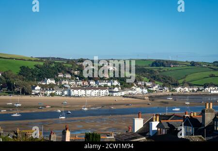 Instaw et l'estuaire de la rivière Torridge, vu au-dessus de l' Toits d'Appledore Banque D'Images