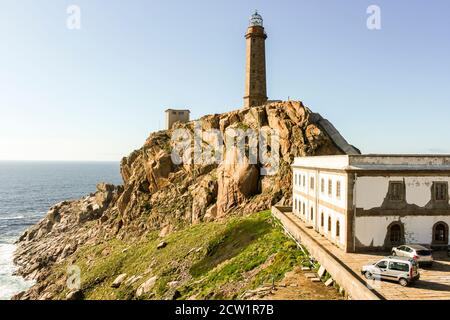 Camarinas, Espagne, le phare de Cabo Vilan en Galice Banque D'Images