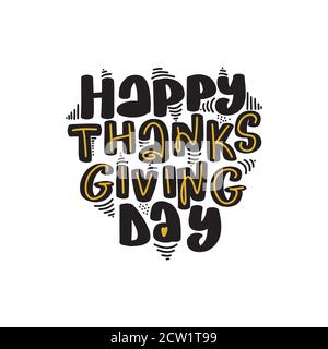 Illustration de la typographie vectorielle Happy Thanksgiving Day Illustration de Vecteur