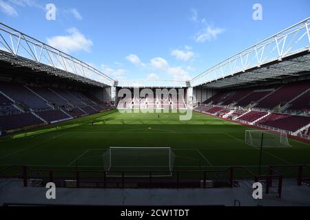 Tynecastle Park, Édimbourg, Écosse. Royaume-Uni 26 septembre 20. Hearts vs Patrick Thistle friendly Match . Crédit : eric mccowat/Alay Live News Banque D'Images