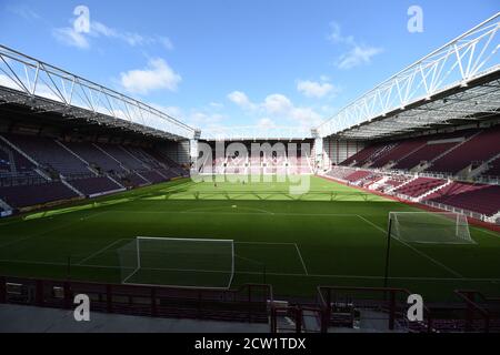 Tynecastle Park, Édimbourg, Écosse. Royaume-Uni 26 septembre 20. Hearts vs Patrick Thistle friendly Match . Crédit : eric mccowat/Alay Live News Banque D'Images