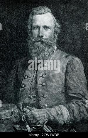 James Ewell Brown 'Jeb' Stuart (6 février 1833 – 12 mai 1864) était un officier de l'armée américaine de Virginie qui est devenu un général de l'armée des États confédérés pendant la guerre civile américaine. Il était connu à ses amis comme 'Jeb', d'après les initiales de ses prénoms. Banque D'Images