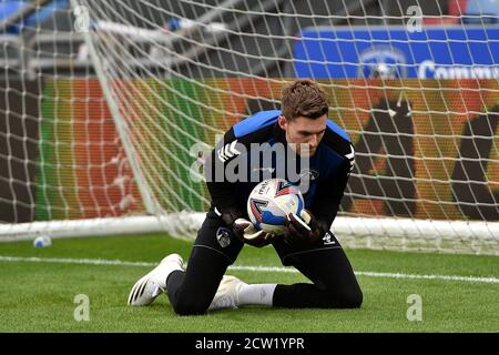 Oldham, Royaume-Uni. 26 septembre 2020. OLDHAM, ANGLETERRE. 26 SEPT 2020 Ian Lawlor d'Oldham avant le match de la Sky Bet League 2 entre Oldham Athletic et Crawley Town à Boundary Park, Oldham, le samedi 26 septembre 2020. (Credit: Eddie Garvey | MI News ) Credit: MI News & Sport /Alay Live News Banque D'Images