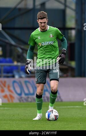 Oldham, Royaume-Uni. 26 septembre 2020. OLDHAM, ANGLETERRE. 26 SEPT 2020 Ian Lawlor d'Oldham lors du match Sky Bet League 2 entre Oldham Athletic et Crawley Town à Boundary Park, Oldham, le samedi 26 septembre 2020. (Credit: Eddie Garvey | MI News ) Credit: MI News & Sport /Alay Live News Banque D'Images