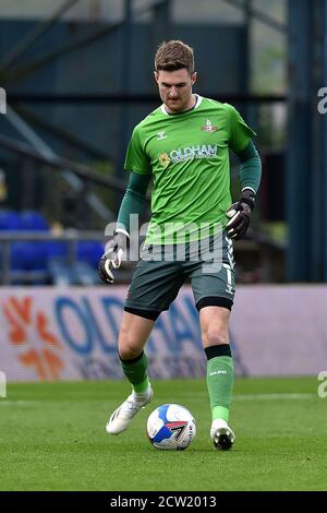 Oldham, Royaume-Uni. 26 septembre 2020. OLDHAM, ANGLETERRE. 26 SEPT 2020 Ian Lawlor d'Oldham lors du match Sky Bet League 2 entre Oldham Athletic et Crawley Town à Boundary Park, Oldham, le samedi 26 septembre 2020. (Credit: Eddie Garvey | MI News ) Credit: MI News & Sport /Alay Live News Banque D'Images