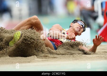 Nagano Athletic Stadium, Nagano, Japon. 26 septembre 2020. Keisuke Ushiro, 26 SEPTEMBRE 2020 - Athlétisme : les 104e championnats nationaux de piste et de terrain du Japon événements combinés Décathlon masculin - saut long au stade d'athlétisme de Nagano, Nagano, Japon. Crédit: Naoki Nishimura/AFLO SPORT/Alay Live News Banque D'Images