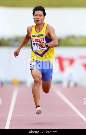 Nagano Athletic Stadium, Nagano, Japon. 26 septembre 2020. Akihiko Nakamura, 26 SEPTEMBRE 2020 - Athlétisme : le 104e Championnat national de course et de terrain du Japon épreuves combinées Décathlon masculin - 100m au stade d'athlétisme Nagano, Nagano, Japon. Crédit: Naoki Nishimura/AFLO SPORT/Alay Live News Banque D'Images