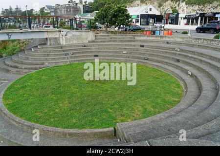 Kaikoura, district de Kaikoura/Nouvelle-Zélande - 23 août 2020 : ruisseau Lyell, protection des eaux de crue, Kaikoura, Nouvelle-Zélande. Banque D'Images