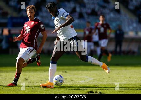 Duvan Zapata (Atalanta) pendant Torino contre Atalanta, italie football série A match, Turin, Italie, 26 septembre 2020 Banque D'Images