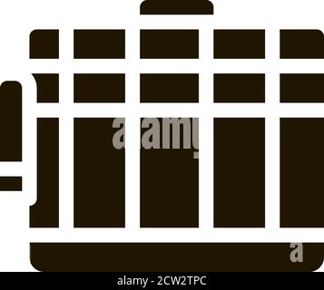 Cage pour Hamster icône Vector Glyph Illustration Illustration de Vecteur