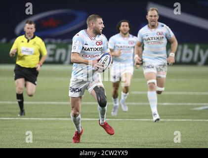 Finn Russell de Racing 92 lors de la coupe des champions, demi-finale rencontre de rugby entre Racing 92 et Saracens le 26 septembre 2020 à Paris la Defe Banque D'Images