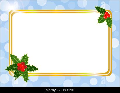 Modèle de cadre de carte de Noël avec espace vide pour votre texte. Illustration de Vecteur